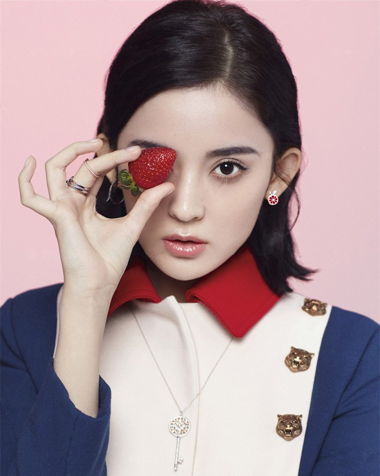Wholesale  Korean Fashion Red Crystal Grapefruit Stud Earrings Zircon Fruit Earring Women Lovely Birthday Cute Jewelry VGE136 3
