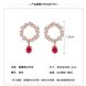 Wholesale Cute Tiny Flower Circle Wreath Love roundness Earrings for Women Water Drop Rhinestone Pendant Accessories Earring VGE138 0 small