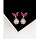 Wholesale Fashion Creative Butterfly Flowers Crystal Dangle Earrings for Women Rose Gold Zircon Sweet ball Drop Earring Jewelry Gift VGE139 1 small