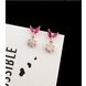 Wholesale Fashion Creative Butterfly Flowers Crystal Dangle Earrings for Women Rose Gold Zircon Sweet ball Drop Earring Jewelry Gift VGE139 3 small