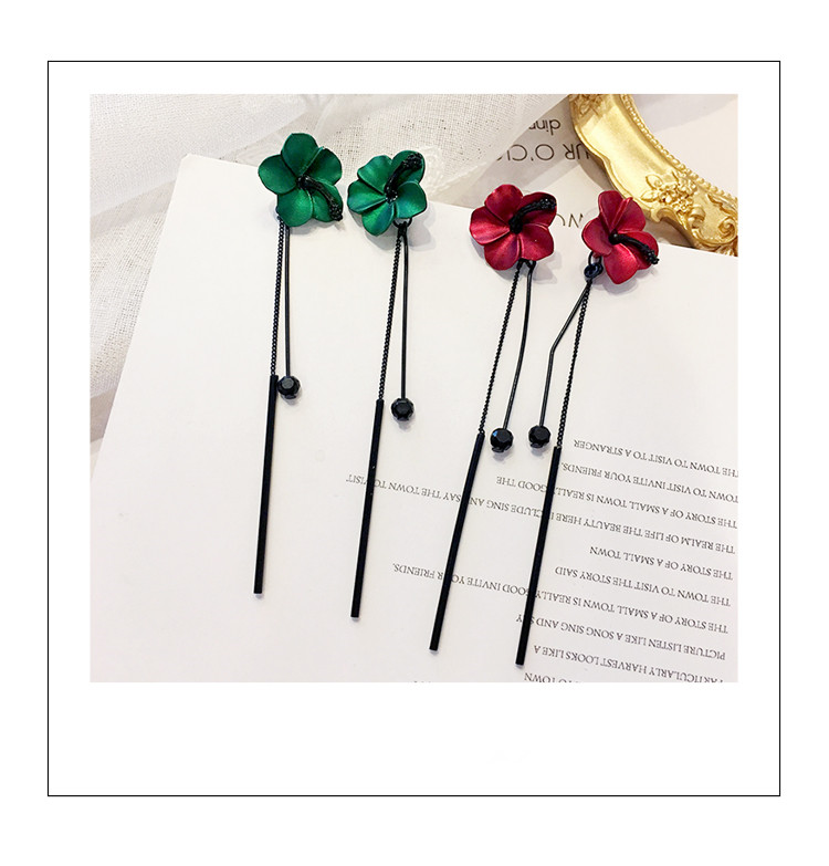 Wholesale New Style Five Leaves Flower Tassels Long Earrings Elegant Earrings Real 925 Silver  Fine Jewelry  for Women VGE140 0