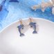 Wholesale Little Dolphin crytal Ear Studs Earrings For Women Cute Little Animals Marine Organism Fine Jewelry Unique Earring VGE147 2 small