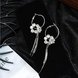Wholesale New Fashion shiny Zircon Petal Tassel  Earrings for Women Bridal Dating Wedding Jewelry VGE148 1 small