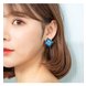 Wholesale Elegant Small Round and square Stud Earrings for Women Dating Gradient blue zircon Fashion Jewelry Gift VGE150 1 small