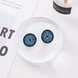 Wholesale Elegant Small Round and square Stud Earrings for Women Dating Gradient blue zircon Fashion Jewelry Gift VGE150 4 small