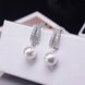 Wholesale Fashion 925 Sterling Silver Pearls Stud Earrings Zircon Silver Earrings For Women Wedding Jewelry VGE152 0 small