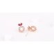 Wholesale Cute Tiny Flower Circle Wreath Love roundness Earrings for Women Water Drop Rhinestone Pendant Accessories Earring VGE153 0 small