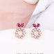 Wholesale Cute Tiny Flower Circle Wreath Love roundness Earrings for Women Water Drop Rhinestone Pendant Accessories Earring VGE153 2 small