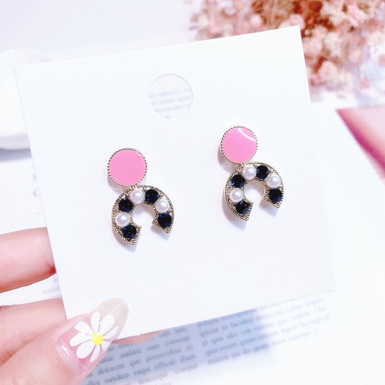 Wholesale Fashion cute for women Stud Earrings Lovely Girl Pearl Ear Studs Fashion Jewelry Womens Accessories Earrings Pink VGE154 0