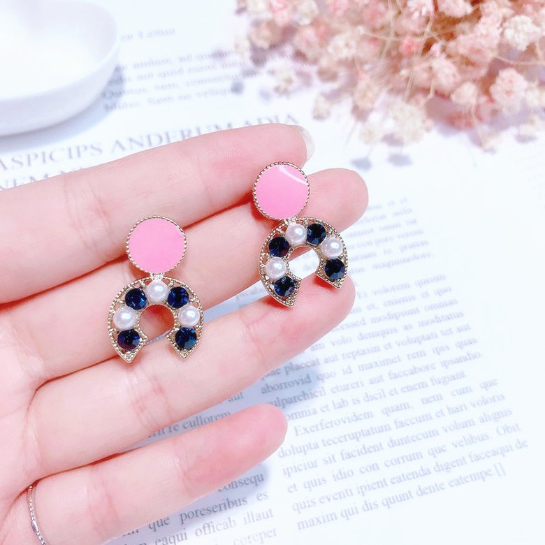 Wholesale Fashion cute for women Stud Earrings Lovely Girl Pearl Ear Studs Fashion Jewelry Womens Accessories Earrings Pink VGE154 1