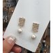 Wholesale Fashion wholesale jewelry Pearl Pendant Zircon Earrings For Women Fashion Wedding Party Jewelry VGE156 2 small