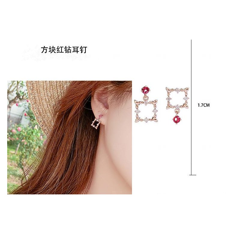 Wholesale  2020 new design fashion jewelry zircon earrings simple elegant square party earrings for women VGE157 0