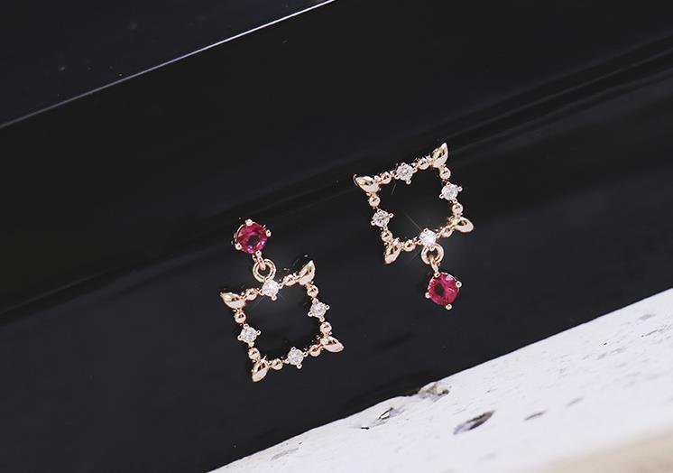 Wholesale  2020 new design fashion jewelry zircon earrings simple elegant square party earrings for women VGE157 3