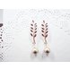 Wholesale Fashion Jewelry Pearl Pendant Leaves Branches Earrings Temperament Women Alloy Earrings For Female Gift Water Drop Earrings VGE160 4 small