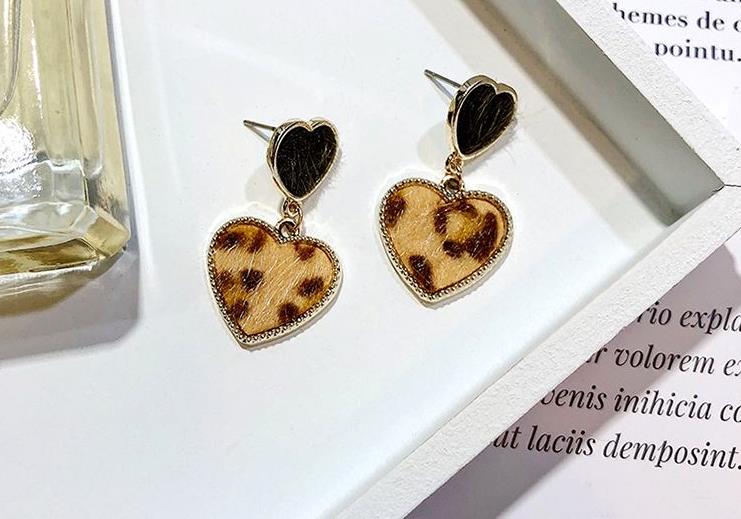 Wholesale AENSOA Leopard Acetic Acid Geometric Resin Drop Earrings For Women Brown Vintage Square Round Statement Earrings Jewelry VGE162 11