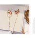 Wholesale New Korean Charm Pearl Tassel Crystal Love Heart Clip Earrings for Women Fashion Earring Luxury Jewelry VGE164 2 small