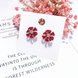 Wholesale Fashion Jewelry Ethnic big Red  camellias Drop Earrings Vintage For Women Dangle zircon Earring VGE166 1 small