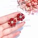 Wholesale Fashion Jewelry Ethnic big Red  camellias Drop Earrings Vintage For Women Dangle zircon Earring VGE166 4 small