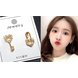 Wholesale Fashion Jewelry Personality Simple Asymmetric Cute Mini Key Lock Heart Earrings Crystal Earrings Women Elegant Earrings VGE169 0 small