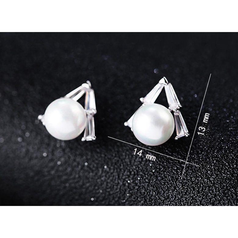 Wholesale shaped Pearl Earrings Female Korean Temperament crystal Earrings Ladies Small Earrings wholesale Jewelry from China VGE172 0