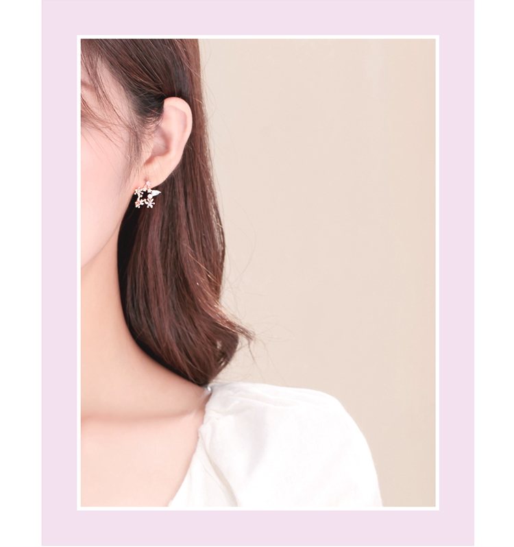 Wholesale New Arrival Fashion Classic Geometric Women Dangle Earrings Asymmetric Earrings Of Star And Moon Female Korean Jewelry VGE173 6