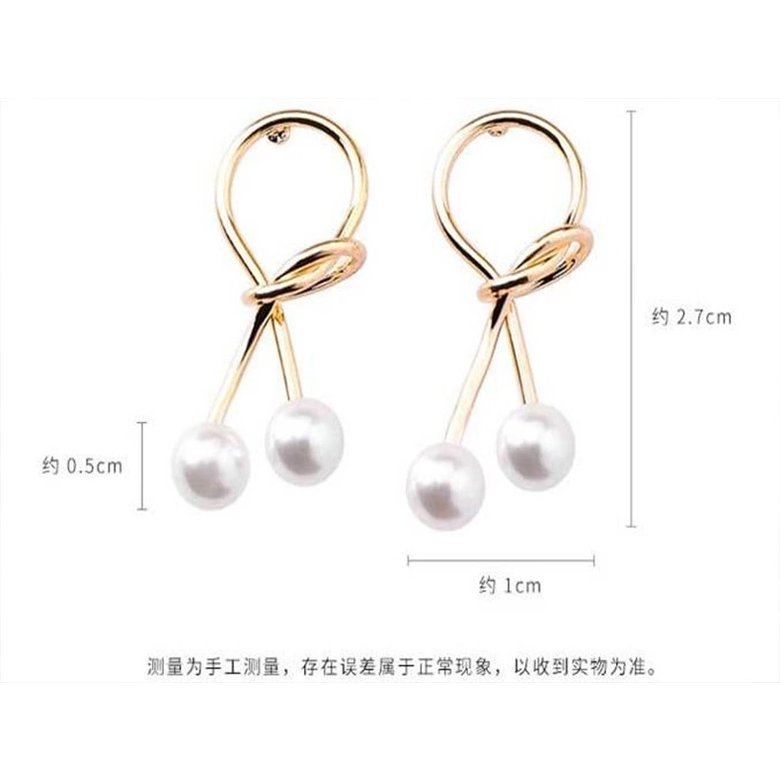 Wholesale  Imitation Pearl knotted Female Elegant Earrings Simple Temperament Korean Fashion Sweet Delicate Earrings Bride Wedding Jewelry VGE179 1
