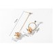 Wholesale High Quality Hot Design Honey Zircon Asymmetric Bee Pearl Earrings Golden For Women Fashion Luxury Jewelry VGE181 2 small