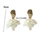 Wholesale Korean White Acrylic Flower Petal Drop Earrings For Women's Fashion Statement Shell Flower Trend Alloy Pendant Earring Jewellery VGE183 0 small