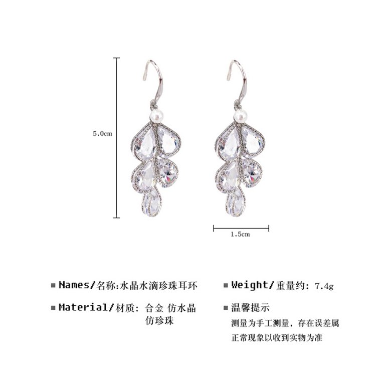 Wholesale Tassel Earrings 2020 Trendy Water Drop Women Dangle Earrings Crystal Flower Long Pendant Earrings For Women jewelry VGE184 0
