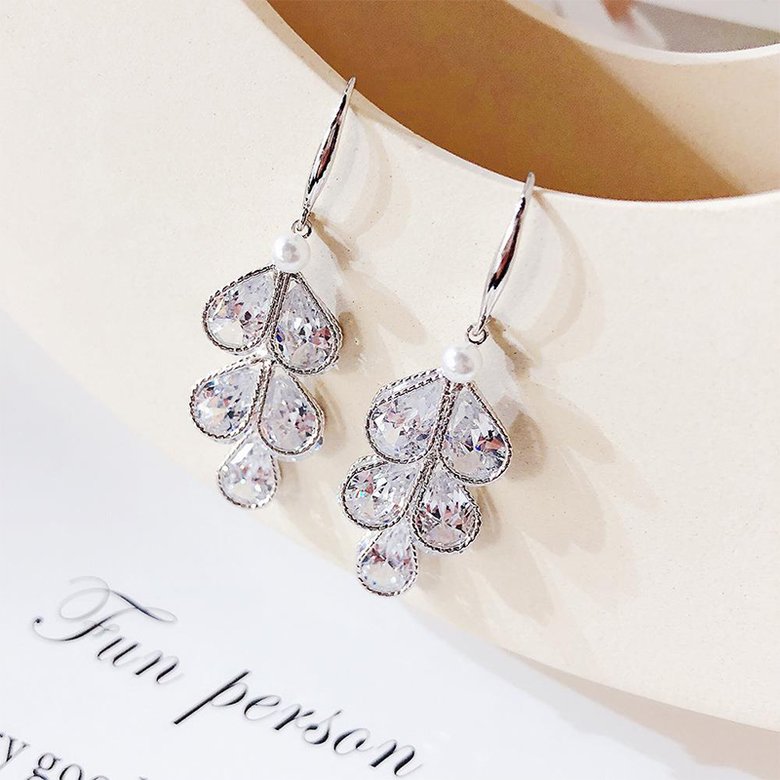 Wholesale Tassel Earrings 2020 Trendy Water Drop Women Dangle Earrings Crystal Flower Long Pendant Earrings For Women jewelry VGE184 4