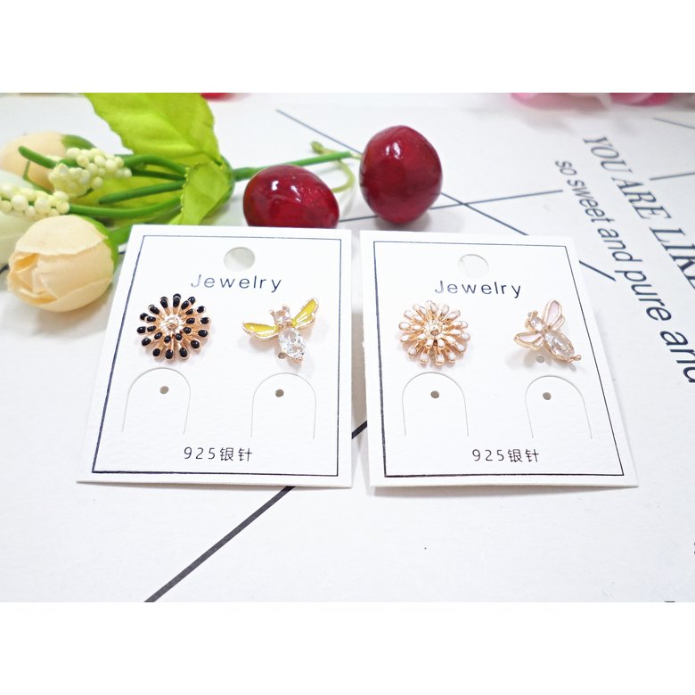 Wholesale Lot Zinc Alloy Metal Cute Bee Sunflower Shape Enamel Charms Fashion Earring Bracelet Making Pendants VGE185 0