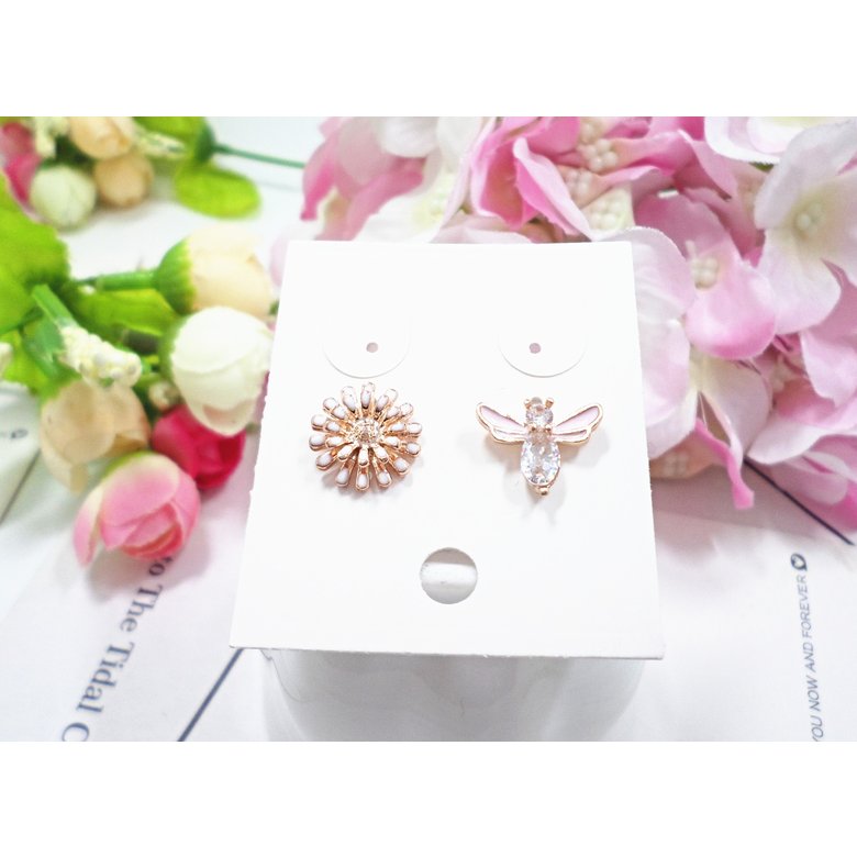 Wholesale Lot Zinc Alloy Metal Cute Bee Sunflower Shape Enamel Charms Fashion Earring Bracelet Making Pendants VGE185 2