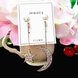 Wholesale Elegant imitation pearl Moon Star Long Tassel ear nail exquisite Prevent Allergy crystal EarringFashion High Quality VGE186 3 small