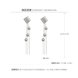 Wholesale  New Hot Fashion Korean Design Silver Metal Ball  Long Tassel Drop Earrings  For Women Fashion Wedding Party Jewelry Gift VGE190 0 small