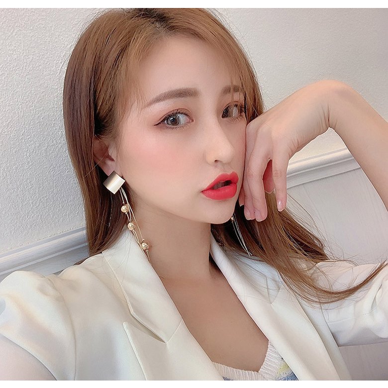 Wholesale  New Hot Fashion Korean Design Silver Metal Ball  Long Tassel Drop Earrings  For Women Fashion Wedding Party Jewelry Gift VGE190 4