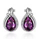 Wholesale Romantic Platinum Water Drop Crystal Jewelry Set TGCJS028 3 small