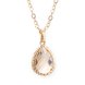 Wholesale Trendy Antique Gold Water Drop Beige Glass Jewelry Set TGCJS030 1 small