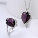 Wholesale Romantic Platinum Water Drop Crystal Jewelry Set TGCJS065 0 small