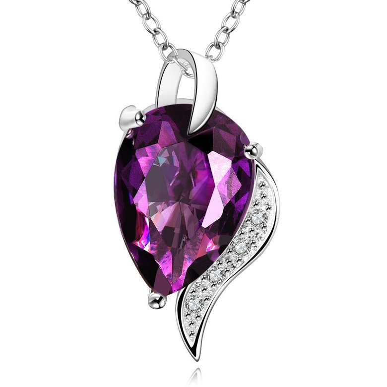 Wholesale Romantic Platinum Water Drop Crystal Jewelry Set TGCJS065 3