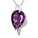Wholesale Romantic Platinum Water Drop Crystal Jewelry Set TGCJS065 3 small