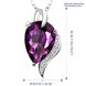 Wholesale Romantic Platinum Water Drop Crystal Jewelry Set TGCJS065 4 small