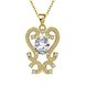 Wholesale Classic 24K Gold Plant CZ Jewelry Set TGGPJS278 1 small