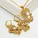 Wholesale Classic 24K Gold Plant CZ Jewelry Set TGGPJS282 0 small