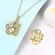 Wholesale Trendy 24K Gold Plant CZ Jewelry Set TGGPJS078 0 small