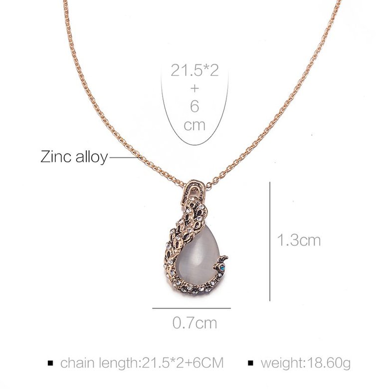 Wholesale Fashion Rhodium Water Drop Glass Jewelry Set TGGPJS091 0