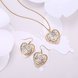 Wholesale Classic Gold Heart Jewelry Set TGGPJS192 0 small