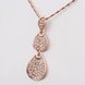 Wholesale Trendy Rose Gold Round Rhinestone Jewelry Set TGGPJS027 1 small