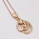 Wholesale Trendy Rose Gold Plant Rhinestone Jewelry Set TGGPJS036 0 small