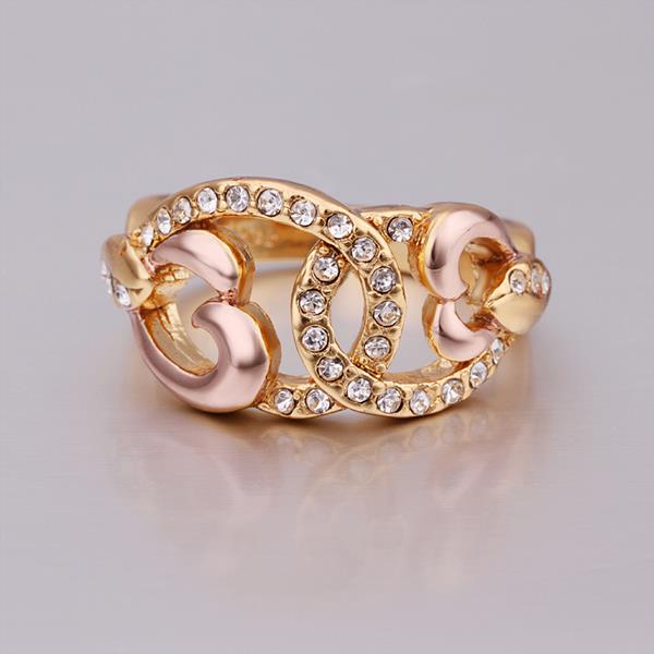 Wholesale Trendy Rose Gold Plant Rhinestone Jewelry Set TGGPJS036 1