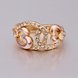 Wholesale Trendy Rose Gold Plant Rhinestone Jewelry Set TGGPJS036 1 small